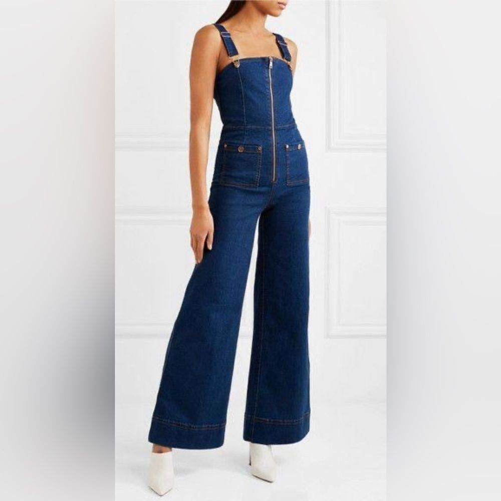 Alice McCall Indigo Denim Overalls, US0